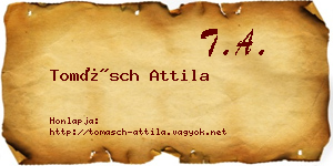 Tomásch Attila névjegykártya
