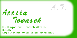 attila tomasch business card