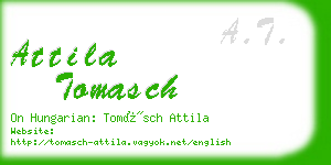 attila tomasch business card
